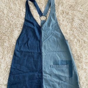 H&M Two-Tone Distressed Denim Dress